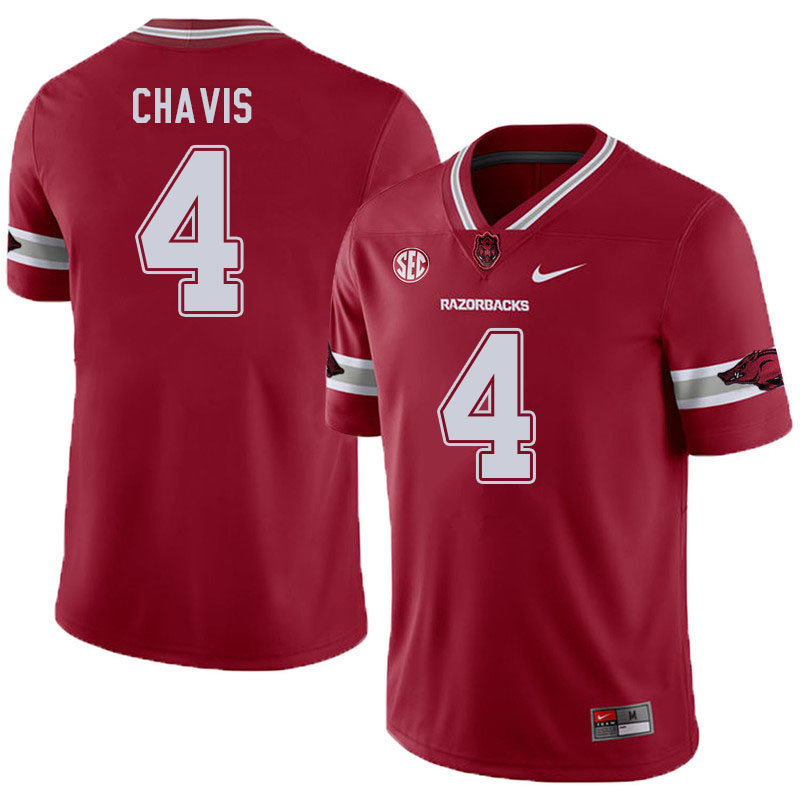 Men #4 Malik Chavis Arkansas Razorbacks College Football Jerseys Sale-Alternate Cardinal